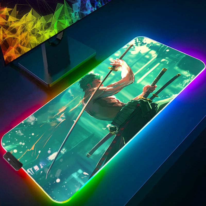ONE PIECE Zoro Mouse Pad RGB G - Esports Gaming Pc 评论和价格