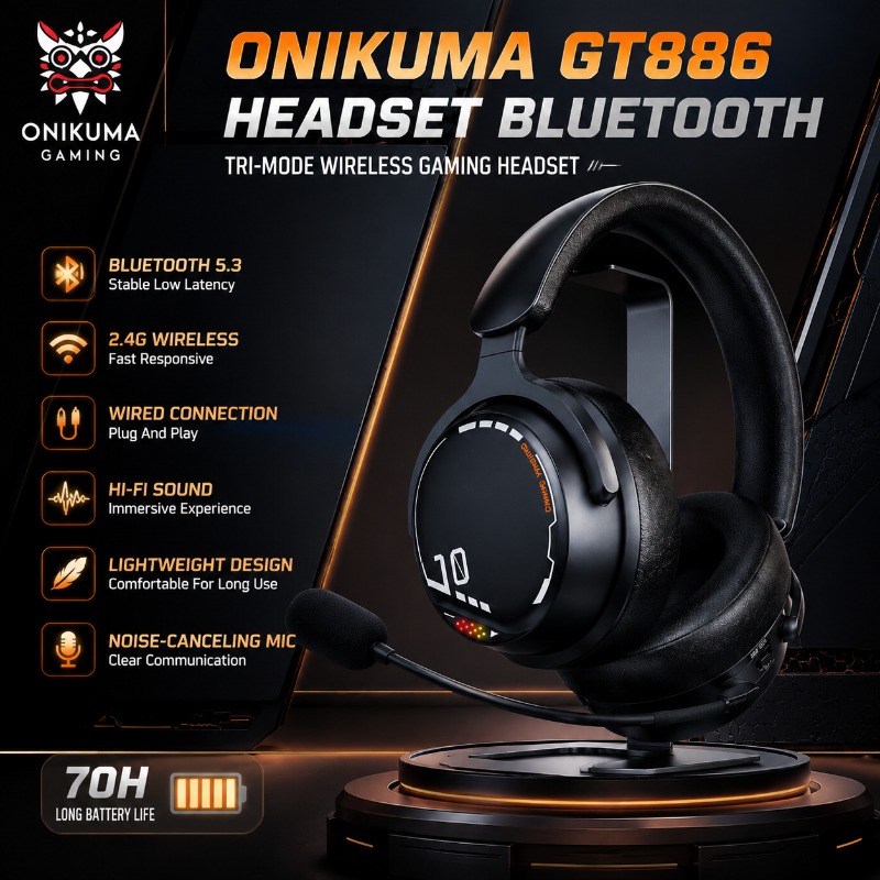 ONIKUMA GT886 Gaming Headset T - Esports Gaming Bar 评论和价格
