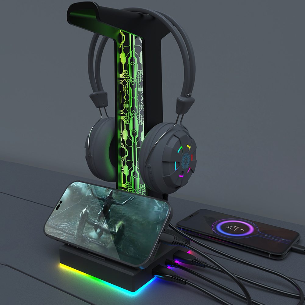 RGB Gaming Headphone Stand Dua - Esports Gaming Pc 评论和价格